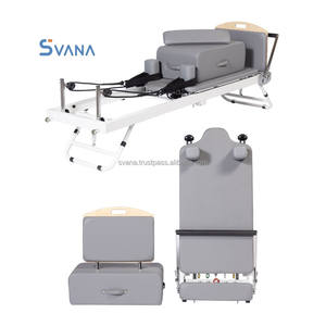 Cama de Pilates Plegable de Aluminio con Bandas de Resistencia Ajustables y Duraderas para Entrenamiento de Salud y Fitness en Estudio de Pilates - Product Image 1