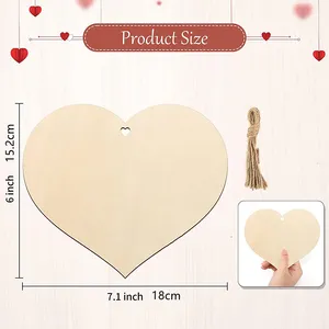 Custom Wood MDF Crafts Unfinished Blank Decorative Wood Hearts Wooden Family Tree Sign Birthday Christmas Decoration For Diy Art