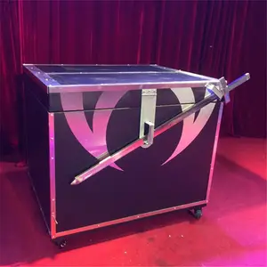 Grande palco ilusões conjure uma caixa humana mágica equipamento