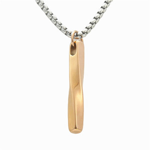 Stainless Steel Spiral Pendant Twisted Design For Men And Women Fashion Necklace 3062 - Product Image 2