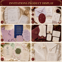 Invitación de Papel de Algodón con Relieve 3D Qiaohan, Estilo Personalizado, Cartulina de Color, Impresión Tipográfica en Relieve para Boda en el Bosque