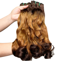 Extensiones de Cabello Humano Virgen FH SDD Fumi, Rizado Tipo Huevo, Super Double Drawn