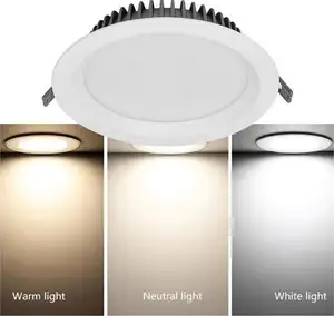 Home Office Led Lamp 10w 18w 24w 36w Round Smd Recessed Mounting Frameless Led Panel Light