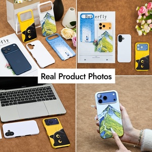 Custodie per iPhone 17 Pro Max Prosub all'ingrosso per sublimazione, personalizzabili con logo 3D, in PC rivestito, sottili, con chiusura a pulsante, vuote - Product Image 6