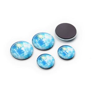 Wholesale Custom Glass <b>Fridge</b> Magnet Set Magnetic 3D Sticker in Round Shape - Product Image 6