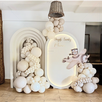 Toile de fond ondulée 3D en PVC de luxe, arc éclairé par LED, scène de mariage, toile de fond ondulée blanche moderne et personnalisée