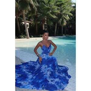 ชุดราตรีทรงบอลกาวน์ Saks Marabou แบบถักโครเชต์ยาวลากพื้น สำหรับงานปาร์ตี้ งานเลี้ยงฉลอง งาน Quinceanera  ชุดเพื่อนเจ้าสาว ชุดเจ้าสาว - Product Image 4