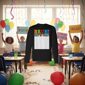 Maglietta a maniche lunghe per bambini, ultimo giorno di scuola, girocollo unisex in cotone con stampa digitale, top per feste di laurea - Product Image 2