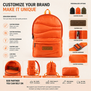 Custom Logo Nylon Designer <b>Backpacks</b> Lightweight Large Capacity Laptop Compartment OEM Unisex Travel <b>Backpack</b> Bag - Product Image 3
