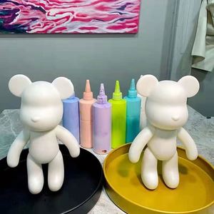 สินค้ามาใหม่ ชุดสีอะคริลิคสำหรับงาน Fluid Art รูปหมีขนาด 23 ซม. พร้อมชุดสี 3 สี สำหรับทำพวงกุญแจ DIY - Product Image 4