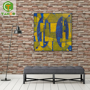 Panneaux muraux artificiels effet <span class=keywords><strong>brique</strong></span> rouge papier peint <span class=keywords><strong>brique</strong></span> en pierre imperméable papier peint décoration géométrique 3d - Product Image 4