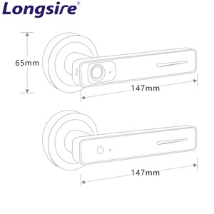 Thiết Kế Mới Xử Lý Loại Vân Tay Cửa Xử Lý Thiết Lập Đơn Latch APP Kiểm Soát Thông Minh Kỹ Thuật Số Khóa Cửa Điện Tử Xử Lý Cửa Khóa - Product Image 2