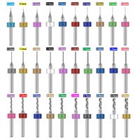Brocas Micro Espirales de Carburo de Tungsteno Sin Recubrimiento de 0.1mm-3mm con Vástago Recto para Mini PCB, Placas de Circuito, Grabado de Joyería y CNC