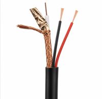 Cable Coaxial RG59+2C con Conductor Sólido, Revestimiento de PVC LSZH, Resistencia de 50/75 Ohmios, 1 Conductor para Alimentación, CCTV y Seguridad