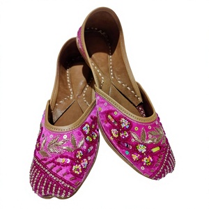 Girls Traditional Outfit Footwear Fancy Floral Embroidery Leather <b>Shoes</b> Fashion Trend High Comfort Flat Heel Hook Loop Closure - Product Image 6