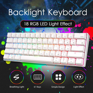 MRSVI 61 Teclas Cool Colorful RGB Backlight <span class=keywords><strong>RK61</strong></span> Gaming <span class=keywords><strong>Keyboard</strong></span> Fábrica ergonómica Teclados inalámbricos mecánicos Precio de fábrica - Product Image 6