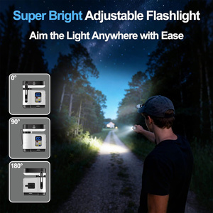 Mini Linterna de Trabajo LED COB Magnética Recargable con Pantalla Digital, Linterna para Reparación de Automóviles, Camping, Senderismo, Advertencia Roja y Azul, Portátil, USB - Product Image 3