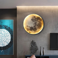 Applique Murale Planète Bleue avec Murale Neptune Meteor Jupiter Vénus Pluton Arreat Cratère Uranus Paysage Salon Applique Murale