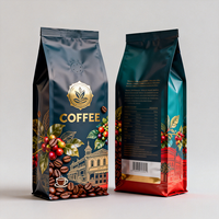 Sacs à café avec valve, impression personnalisée de qualité supérieure, 250g 500g, sachet de café en grains entiers avec valve pour torréfacteur