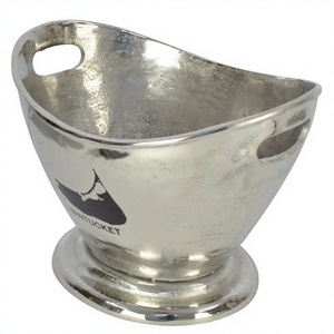 Artisanat en métal, élégant refroidisseur à vin, bar à domicile, fête, idées de cadeaux d'anniversaire, bol à glace décoratif pour champagne, fournitures de bar, seau à glace - Product Image 1