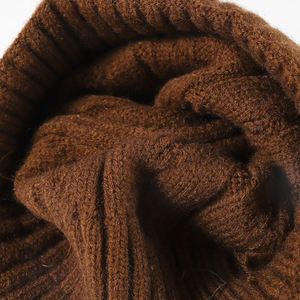 Mia'e hiver Jacquard bout fermé bonnet chaud hommes peuvent ajouter Logo sans bord tricoté chapeau bonnet en laine - Product Image 4