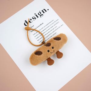 Creative Croissant Plush Keychain Cute Baguette Charm Simulation Food Keyring Soft Toy <b>Gift</b> for Women Girls <b>Bag</b> Purse Decoration - Product Image 5