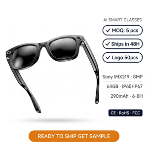 Gafas de Sol Inteligentes con Diseño Cuadrado y Marco Completo, Similares a Meta y Ray-Ban, con Bluetooth para Música, Llamadas, Fotos y Videos, Batería de 290 mAh - Product Image 1