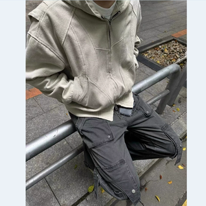 Duck <b>Canvas</b> Vintage Plain Dyed Custom Front Logo Standard Crocheted Bomber <b>Jacket</b> <b>Men's</b> - Product Image 2