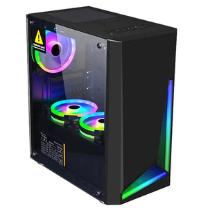 Atx עם מאוורר צבעוני פרספקס אופקי מקורר מעבד ארון dustproof משחקי מחשב מחשב מקרה מחשב מגדל - Product Image 3