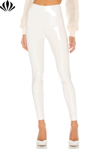 Vendita calda Outwear Sexy lucido in finta pelle vernice lifting Leggings allungati <span class=keywords><strong>pantaloni</strong></span> elasticizzati attillati da <span class=keywords><strong>donna</strong></span> - Product Image 4