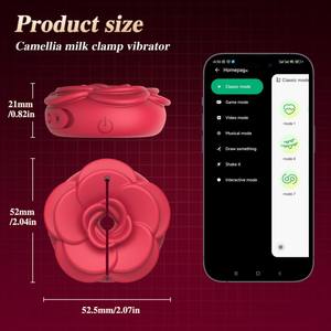 App Controle Volwassen Speelgoed Rozenbloem Xxx Volwassen Seksspeeltjes Discrete Tepelringen Trillingen Tepelklemmen Vibrators Voor Vrouwen - Product Image 6