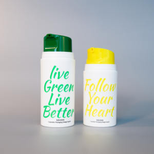 Bouteille ronde bon marché de lotion crème sous vide de bouteille de beauté à pompe sans air en plastique de grande capacité personnalisable emballage cosmétique de soin de la peau - Product Image 1