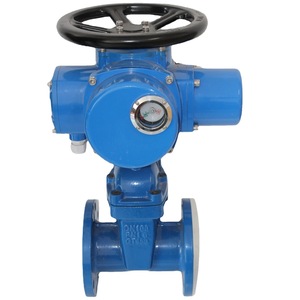 Vanne électrique à opercule Longyao Shuangyong DN100 PN16 en fonte à joint souple pour le contrôle de l'eau avec interrupteur 380V - Product Image 1