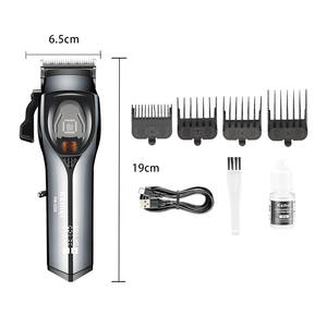 Tondeuse à cheveux électrique Kemei Km-2229, tondeuse professionnelle de salon avec 4 peignes, charge USB, longueur 19 cm - Product Image 1