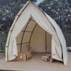 เต็นท์แกลมปิ้งซาฟารีทรงเรือใบผ้าใบโพลีเอสเตอร์กันน้ำสำหรับสี่ฤดู โครงสร้างเหล็กหรูหราทันสมัย เหมาะสำหรับโรงแรมและแคมป์ปิ้ง - Product Image 4