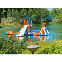 Aire de jeux sportive flottante pour l'été Parc aquatique gonflable Parc aquatique gonflable pour enfants et adultes