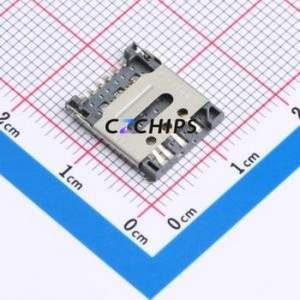 SIM301-GZ7P SIM Card Connector SMD Connector Flip Cover Type Nano SIM Card Card Holder With Card Detection - Product Image 1