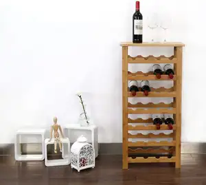 2020 nieuwe milieubescherming kleine wijnfles plank massief houten wijnrek thuis tegen de muur