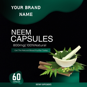 Comprimés naturels à base de plantes d'extrait de neem avec mélange probiotique pour une utilisation quotidienne provenant d'ingrédients purs à base de plantes d'Inde - Product Image 2