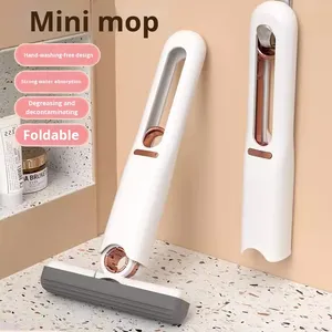 Wholesale Mini Small <b>Mop</b> Desktop Multi-function Household Hand-free Washable Hand-held Folding Type Bathroom Crevice Water - Product Image 1