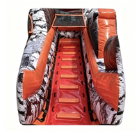 Château gonflable commercial à thème cerf et élan forestier, avec toboggan, en PVC, pour enfants, idéal pour la location d'événements et les fêtes