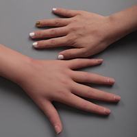Guantes de silicona para crossdresser, simulación de piel, prótesis artificial para brazos y manos, cubre cicatrices