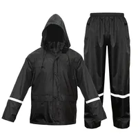 Combinaison de pluie imperméable camouflage pour homme |   Ensemble imperméable léger à capuche pour la chasse et les vêtements de travail en extérieur