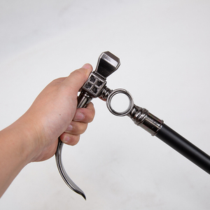 Canne de marche en métal avec manche marteau, longueur réglable, détachable, accessoire de costume cosplay, bâton avec embout en caoutchouc pour déguisement et spectacle - Product Image 2