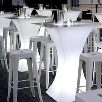 Table Basse LED Lumineuse 16 Couleurs Changeantes, Étanche pour Extérieur, Idéale Location Événements et Fêtes