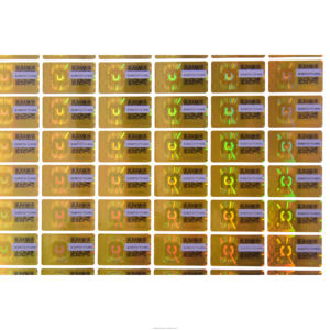 Étiquettes autocollantes dorées holographiques anti-contrefaçon de haute qualité avec codes à gratter <span class=keywords><strong>pour</strong></span> système de vérification - Product Image 3