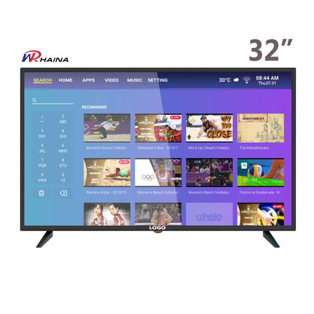 HAINA Certificated Televisions Manufacturer 32 43 Inch Smart Tv Oem 50 55 Inch Digital Tvs Double Tempered Glass 4K Android Tv