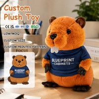 Usine de jouets en peluche : Castor en peluche personnalisé, OEM ODM, animaux en peluche doux de dessin animé, mascotte d'entreprise personnalisée en peluche