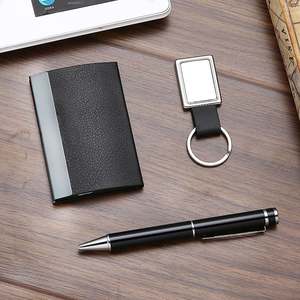 Set de Regalo Promocional 3 en 1: Tarjetero + Llavero + Bolígrafo, Regalo para el Día del Padre, Set de Regalo para Hombre, Set de Regalo con Logotipo Personalizado para Hombre - Product Image 3