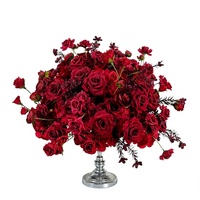 Bouquet de 60 cm de roses et d'hortensias artificiels en soie pour centres de table de mariage, décorations de demande en mariage, vitrine/exposition